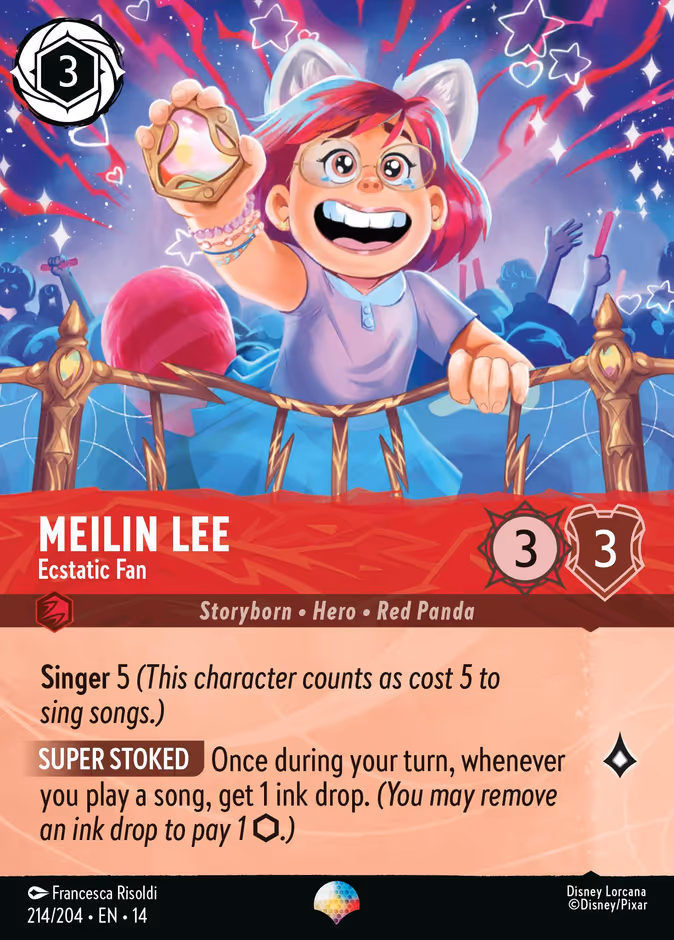 Meilin Lee - Ecstatic Fan 14-214 Lorcana card