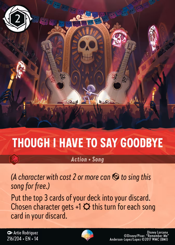 Though I Have to Say Goodbye 14-216 Lorcana card