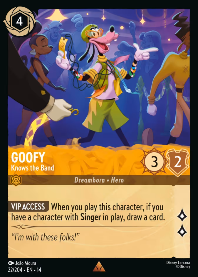 Goofy - Knows the Band 14-22 Lorcana card