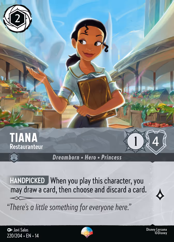 Tiana - Restauranteur 14-220 Lorcana card
