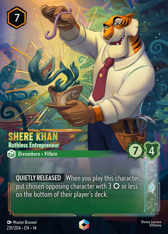 Shere Khan - Ruthless Entrepreneur 14-231 Lorcana card