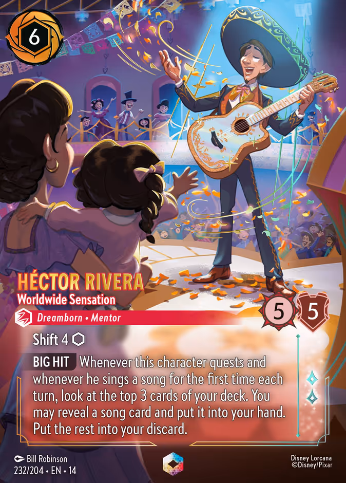 Héctor Rivera - Worldwide Sensation 14-106 Lorcana card