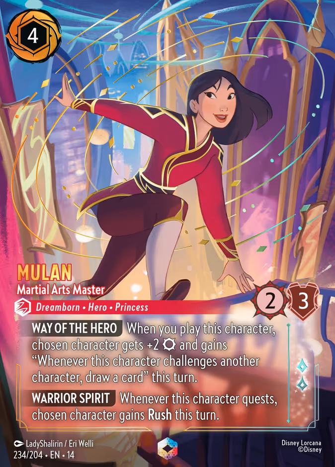 Mulan - Martial Arts Master 14-234 Lorcana card