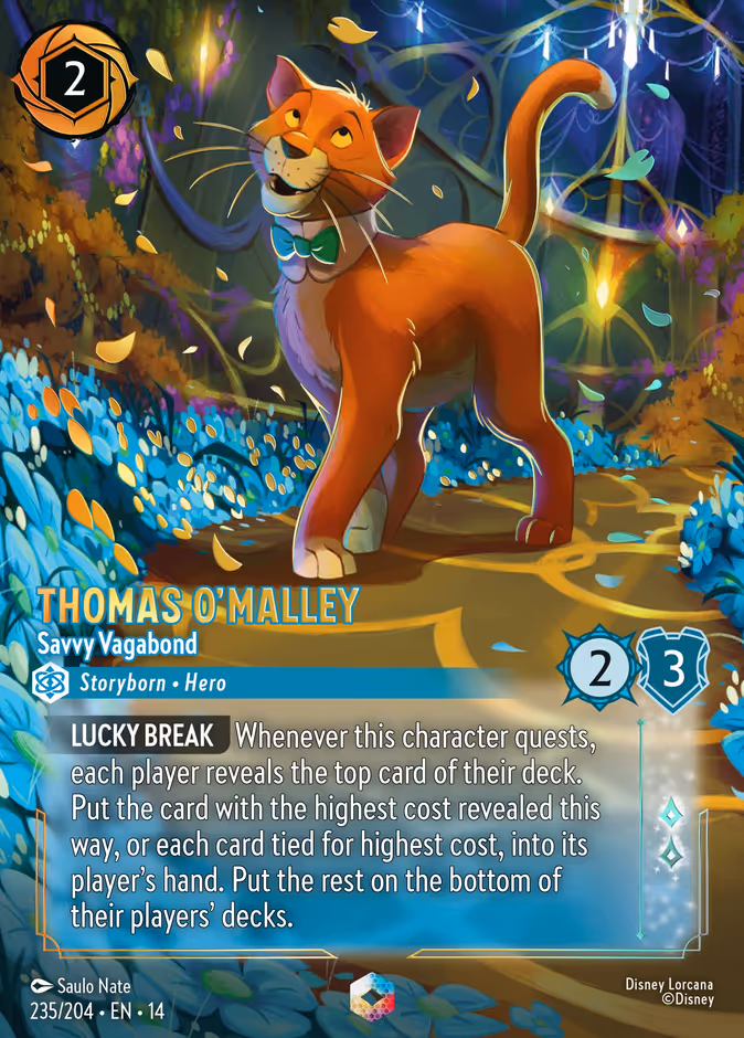 Thomas O'Malley - Savvy Vagabond 14-152 Lorcana card