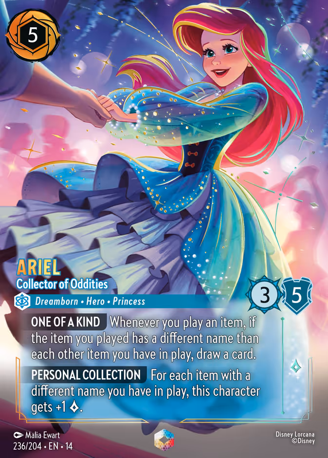 Ariel - Collector of Oddities 14-156 Lorcana card