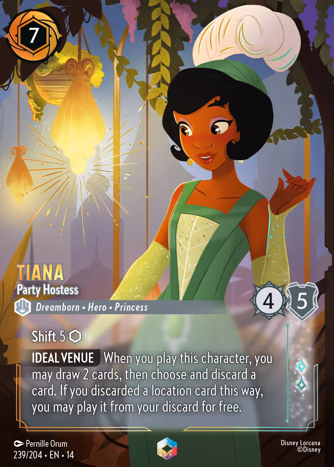Tiana - Party Hostess 14-239 Lorcana card