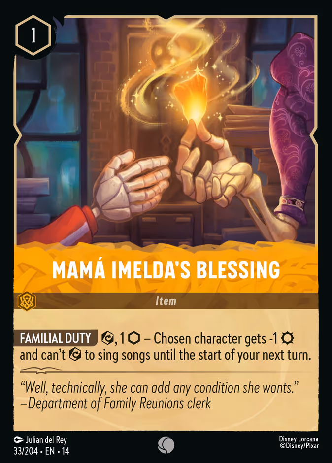 Mamá Imelda's Blessing 14-33 Lorcana card