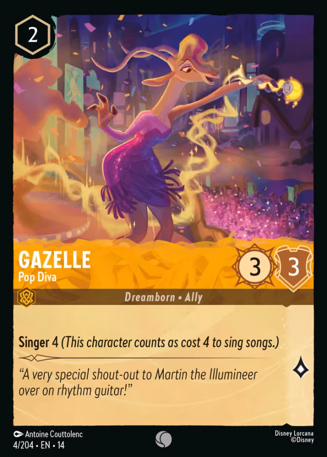 Gazelle - Pop Diva 14-4 Lorcana card