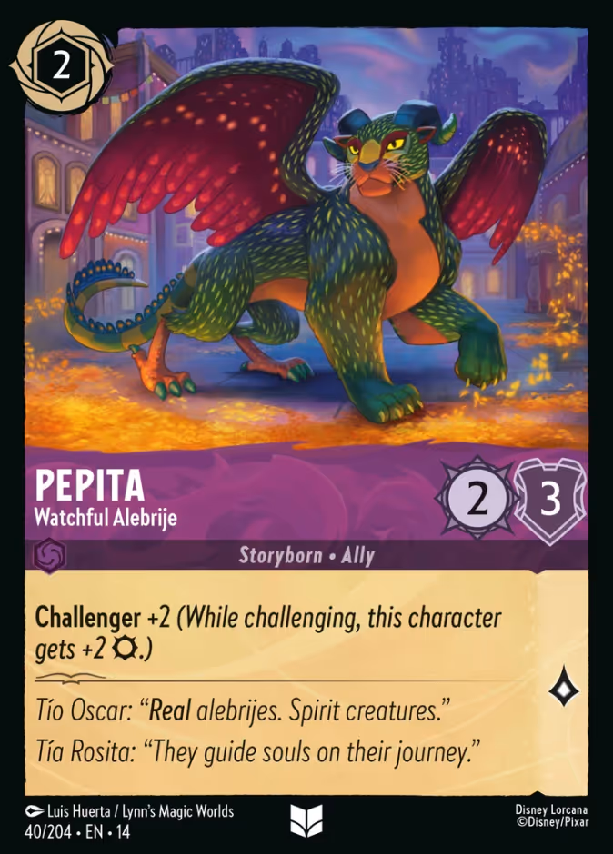 Pepita - Watchful Alebrije 14-40 Lorcana card