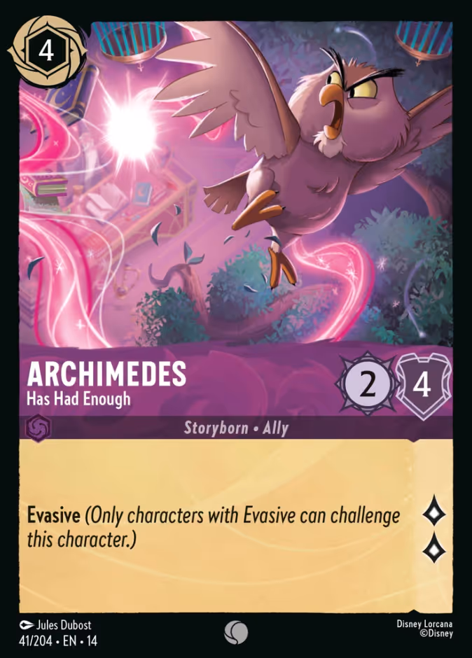 Archimedes - Has Had Enough 14-41 Lorcana card