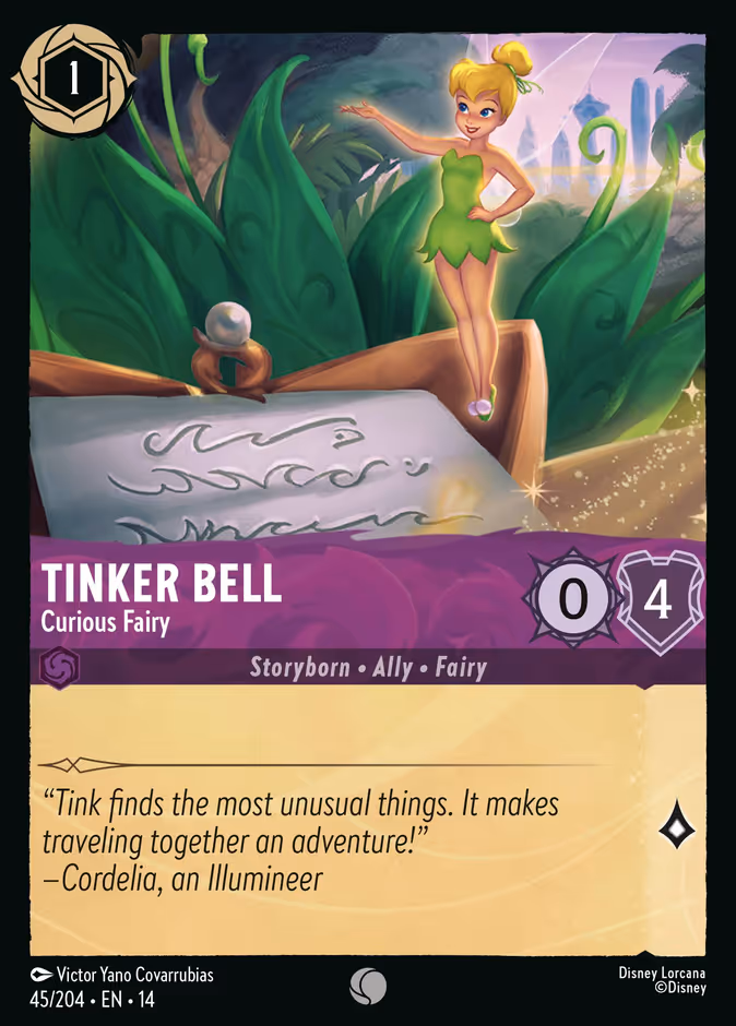 Tinker Bell - Curious Fairy 14-45 Lorcana card