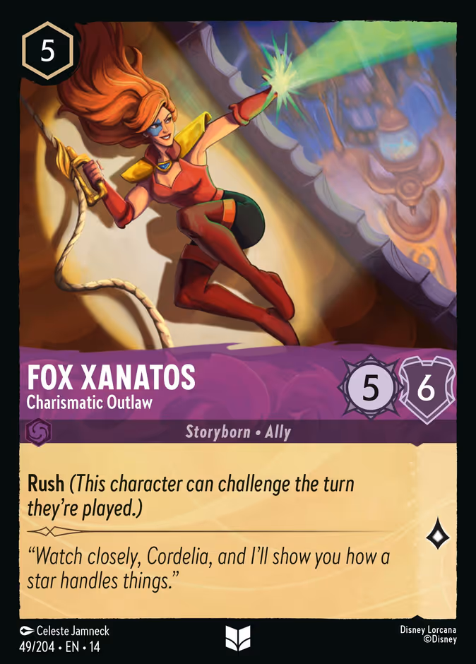 Fox Xanatos - Charismatic Outlaw 14-49 Lorcana card