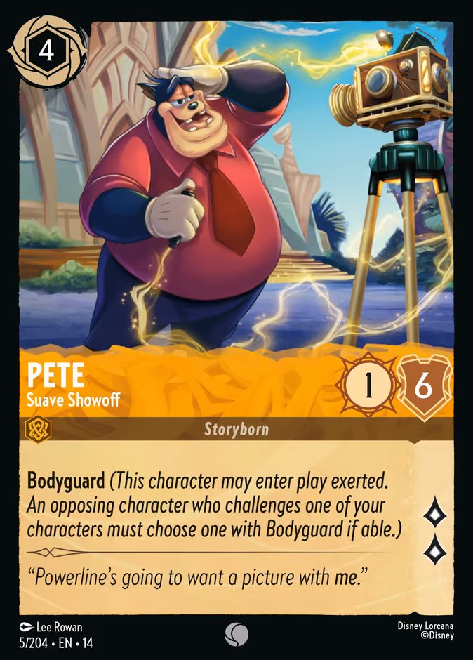 Pete - Suave Showoff 14-5 Lorcana card