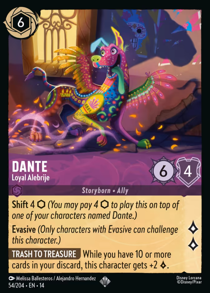 Dante - Loyal Alebrije 14-54 Lorcana card