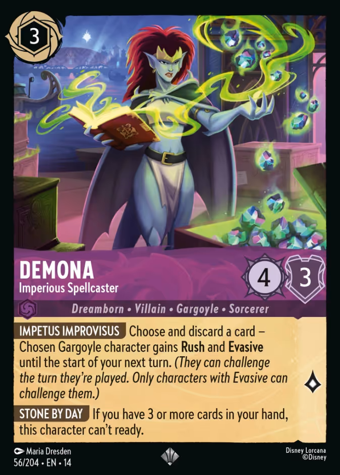Demona - Imperious Spellcaster 14-56 Lorcana card