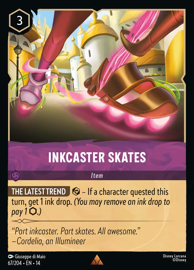 Inkcaster Skates 14-67 Lorcana card