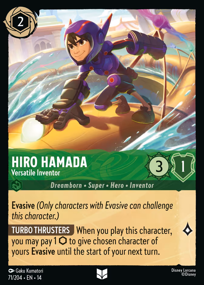 Hiro Hamada - Versatile Inventor 14-71 Lorcana card