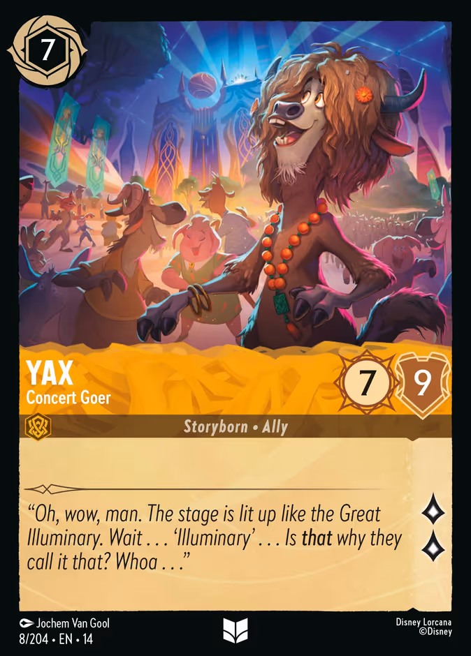Yax - Concert Goer 14-8 Lorcana card