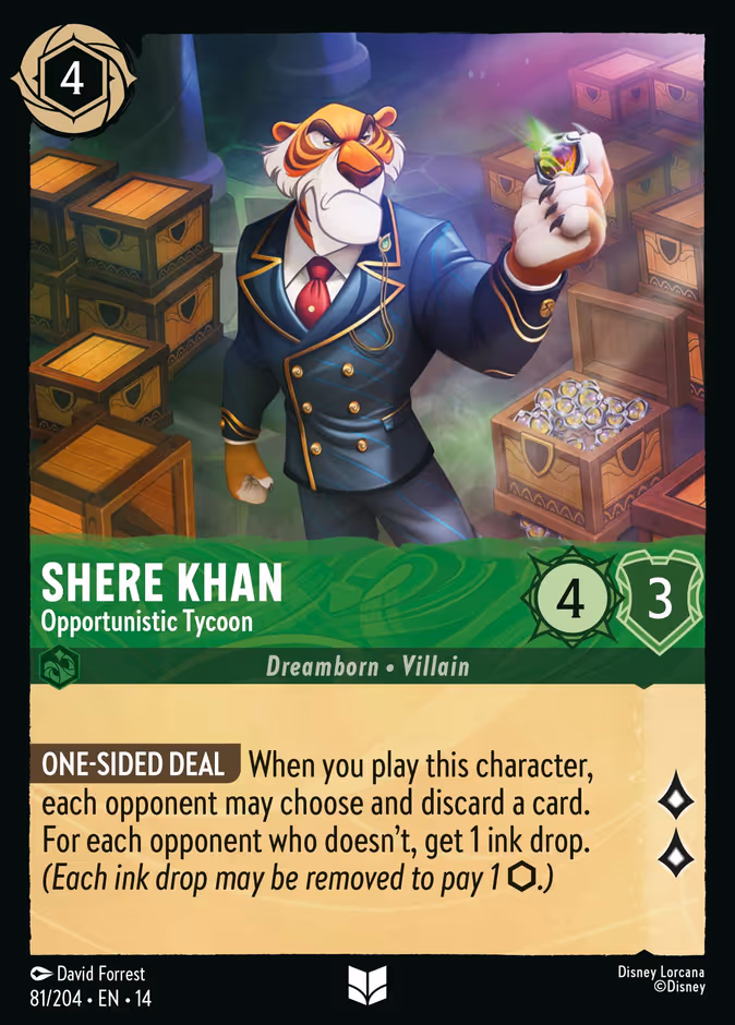 Shere Khan - Opportunistic Tycoon 14-81 Lorcana card