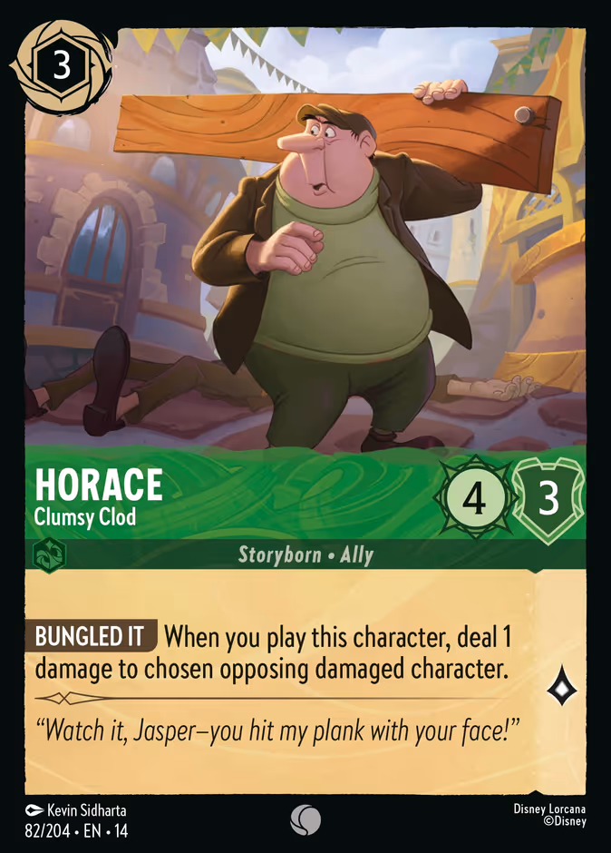 Horace - Clumsy Clod 14-82 Lorcana card