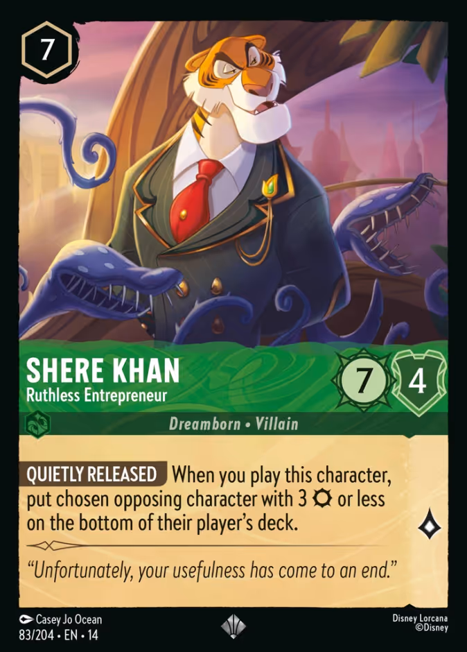 Shere Khan - Ruthless Entrepreneur 14-83 Lorcana card