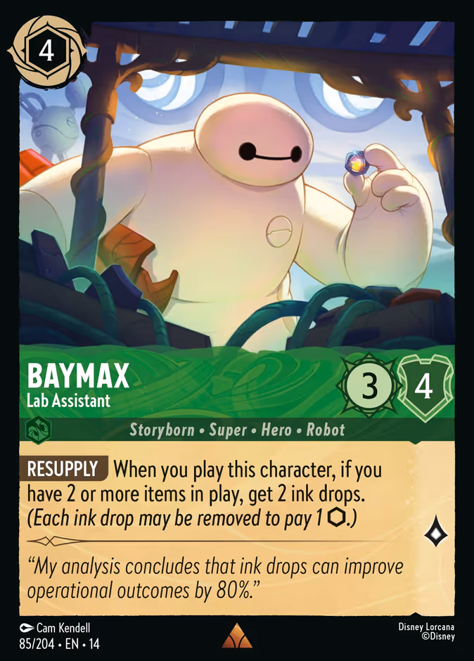 Baymax - Lab Assistant 14-85 Lorcana card