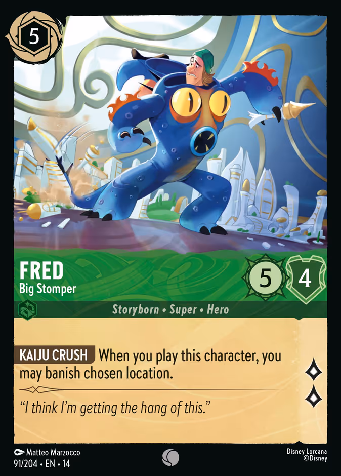 Fred - Big Stomper 14-91 Lorcana card