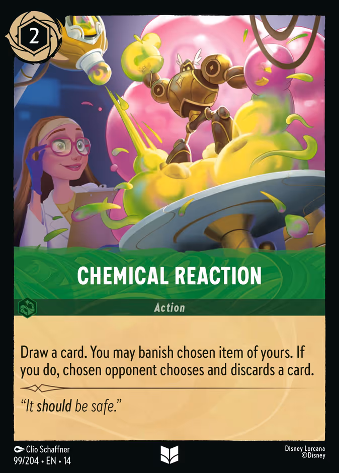 Chemical Reaction 14-99 Lorcana card