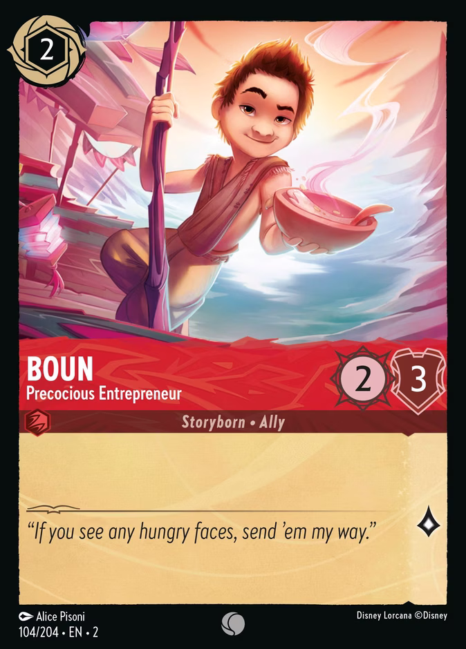 Boun - Precocious Entrepreneur 2-104 Lorcana card