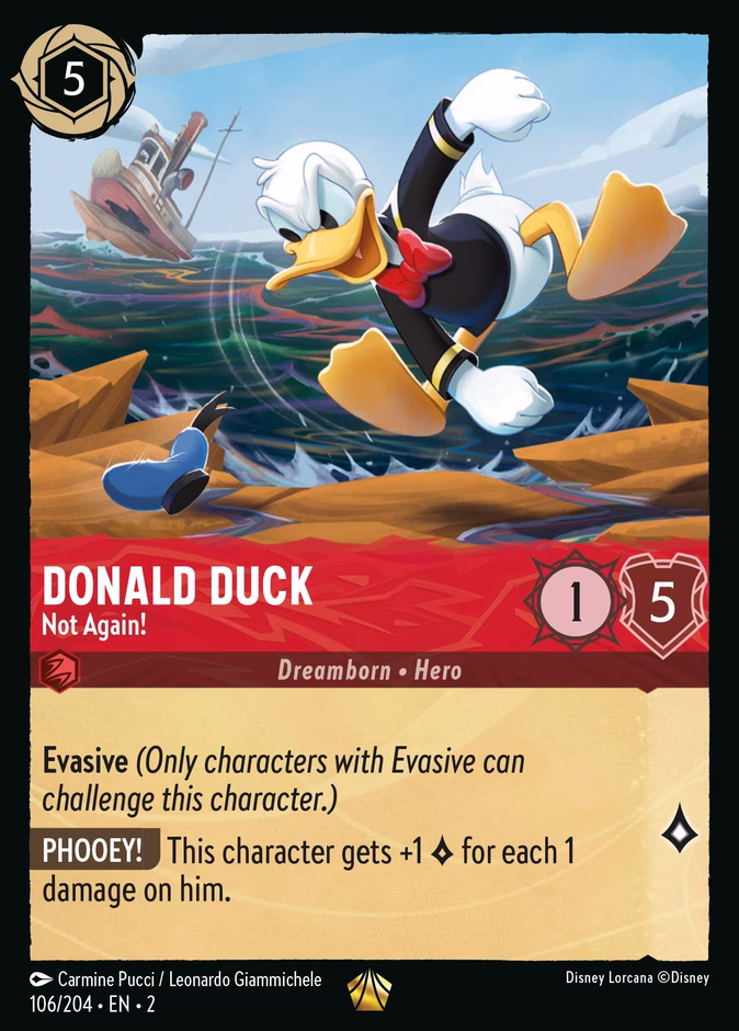 Donald Duck - Not Again! 2-106 Lorcana card