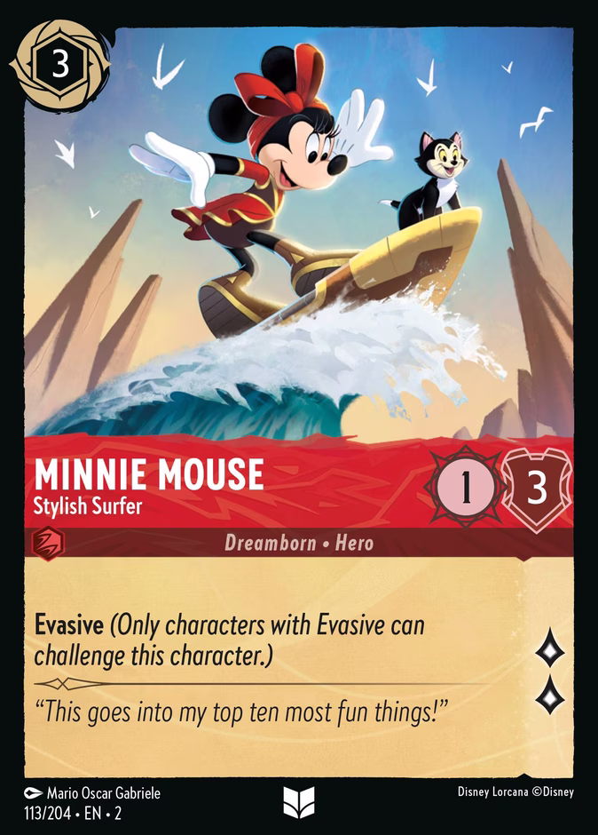 Minnie Mouse - Stylish Surfer 2-113 Lorcana card