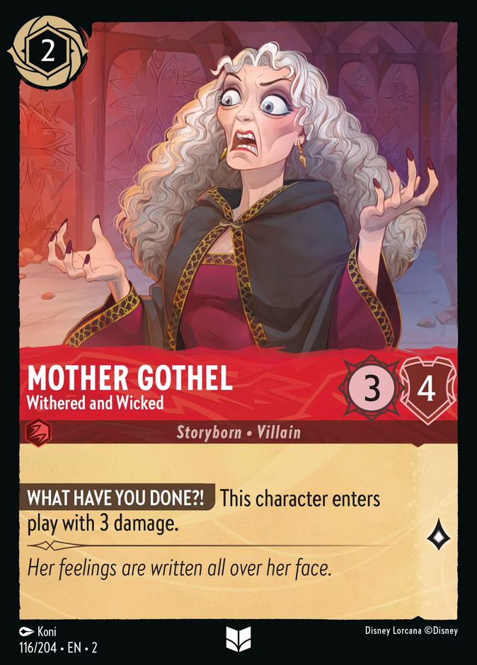 Mother Gothel - Withered and Wicked 2-116 Lorcana card