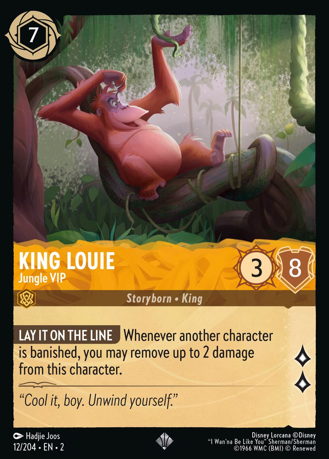 King Louie - Jungle VIP 2-12 Lorcana card