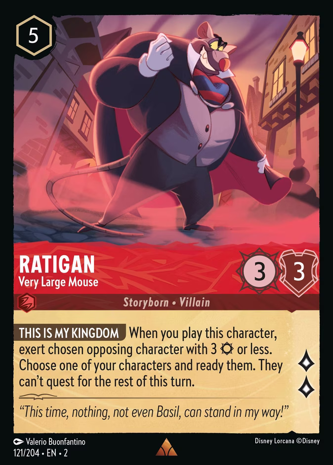 Ratigan - Very Large Mouse 2-121 Lorcana card