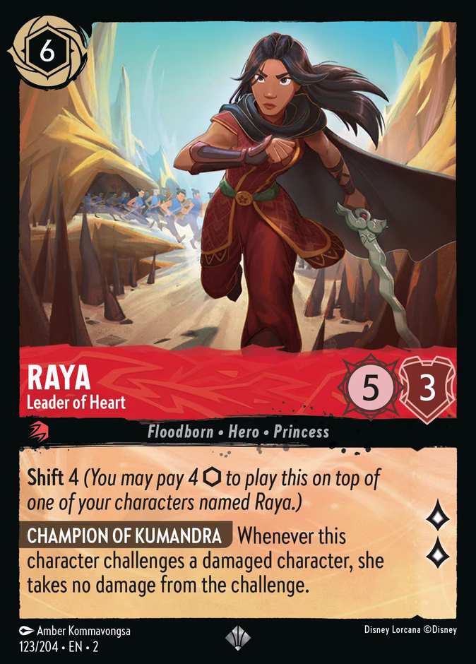 Raya - Leader of Heart 2-123 Lorcana card