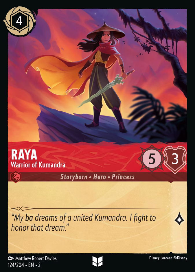 Raya - Warrior of Kumandra 2-124 Lorcana card