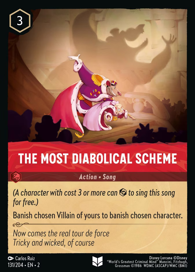 The Most Diabolical Scheme 2-131 Lorcana card