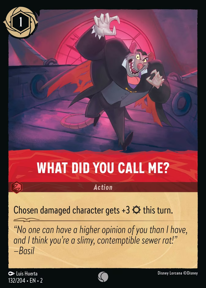What Did You Call Me? 2-132 Lorcana card