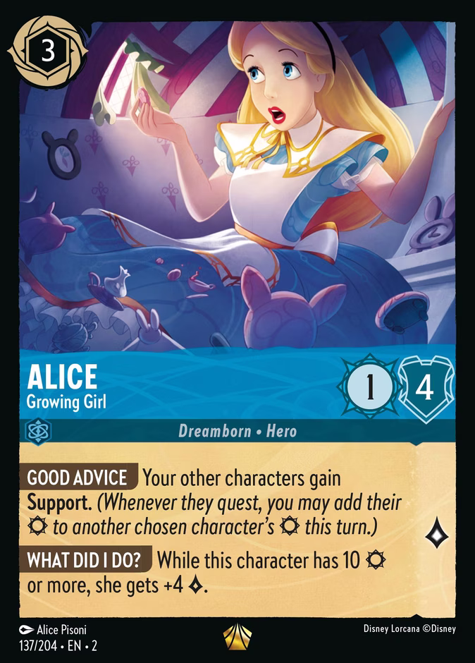 Alice - Growing Girl 2-137 Lorcana card