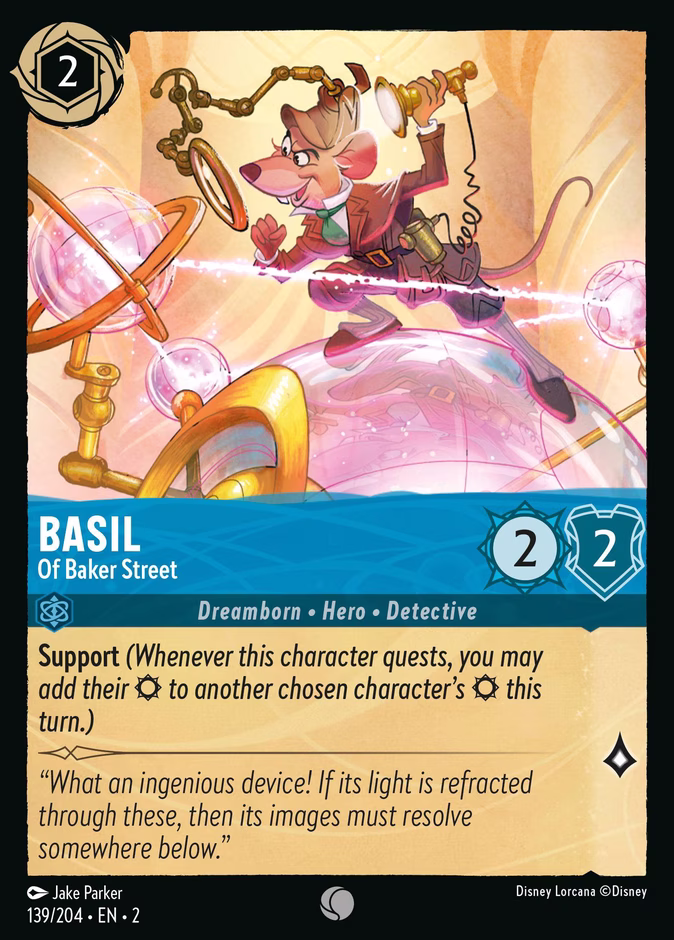 Basil - Of Baker Street 2-139 Lorcana card