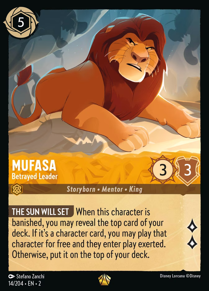 Mufasa - Betrayed Leader 2-14 Lorcana card