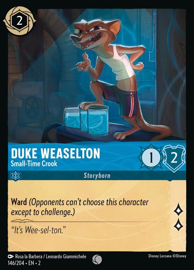 Duke Weaselton - Small-Time Crook 2-146 Lorcana card