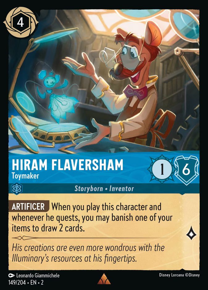 Hiram Flaversham - Toymaker 2-149 Lorcana card