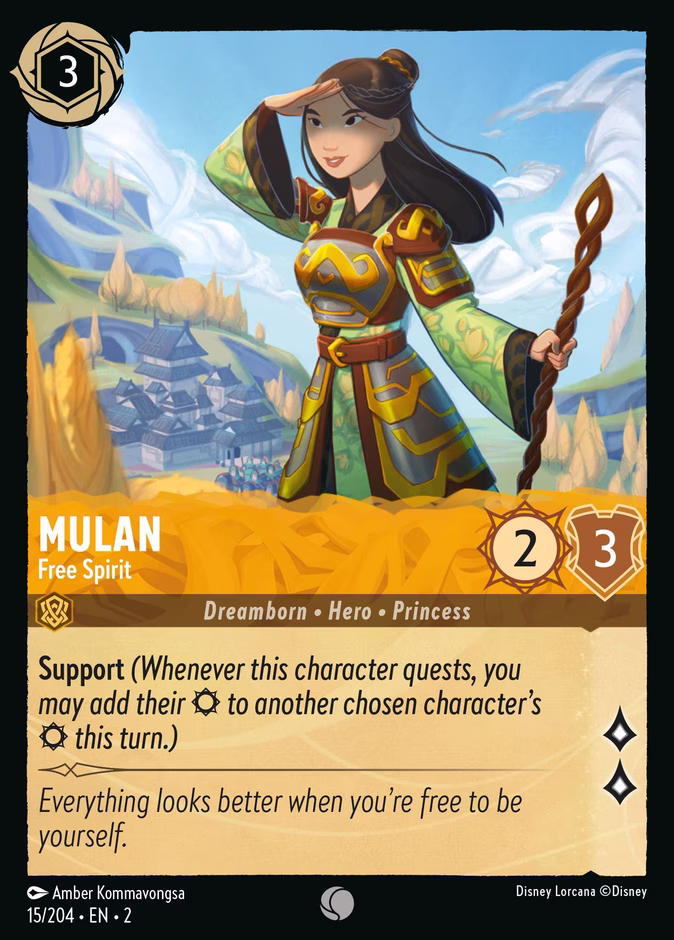 Mulan - Free Spirit 2-15 Lorcana card
