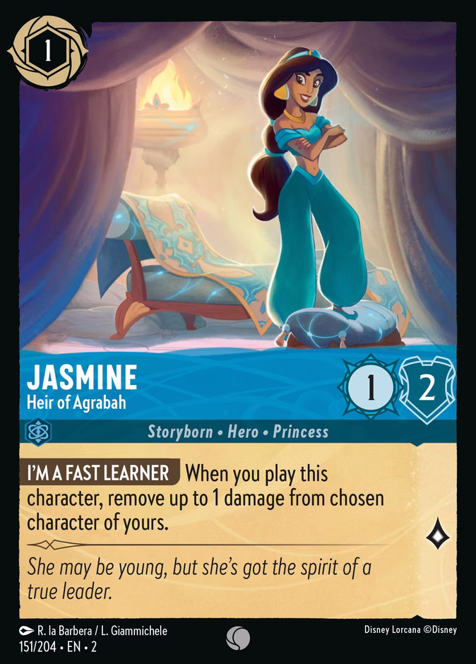 Jasmine - Heir of Agrabah 2-151 Lorcana card