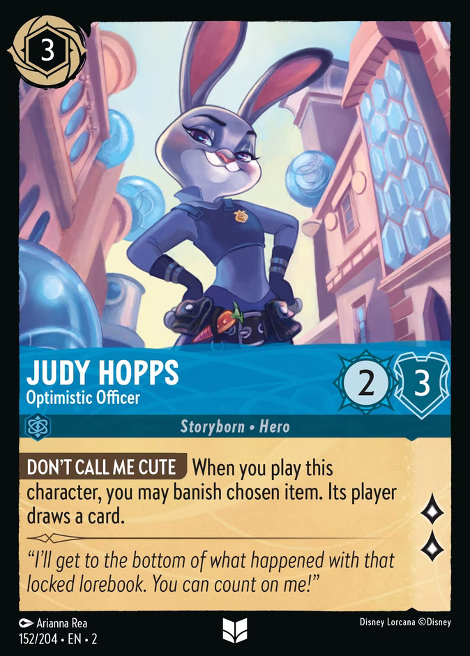Judy Hopps - Optimistic Officer 2-152 Lorcana card
