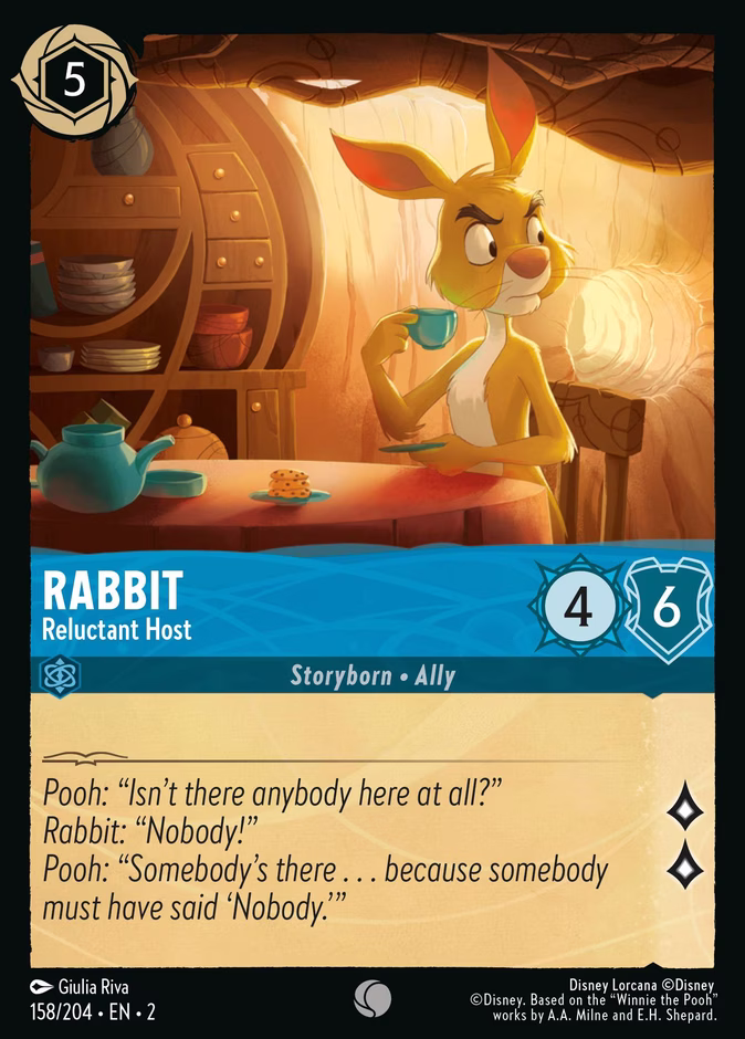 Rabbit - Reluctant Host 2-158 Lorcana card