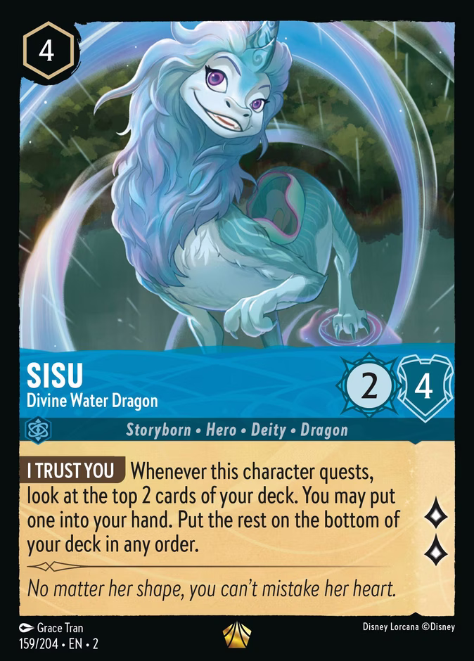 Sisu - Divine Water Dragon 2-159 Lorcana card