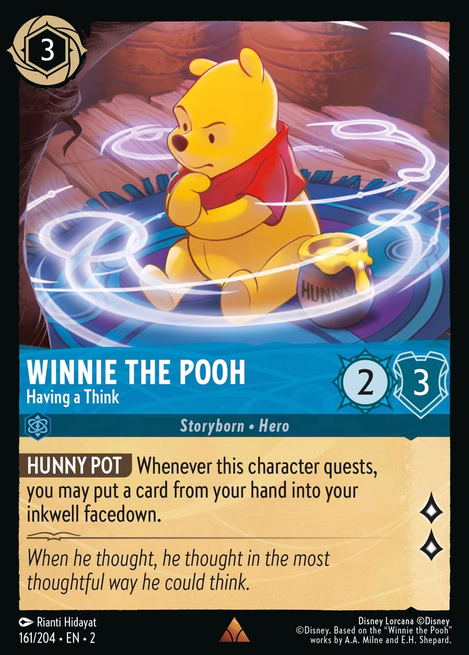 Winnie the Pooh - Having a Think 2-161 Lorcana card