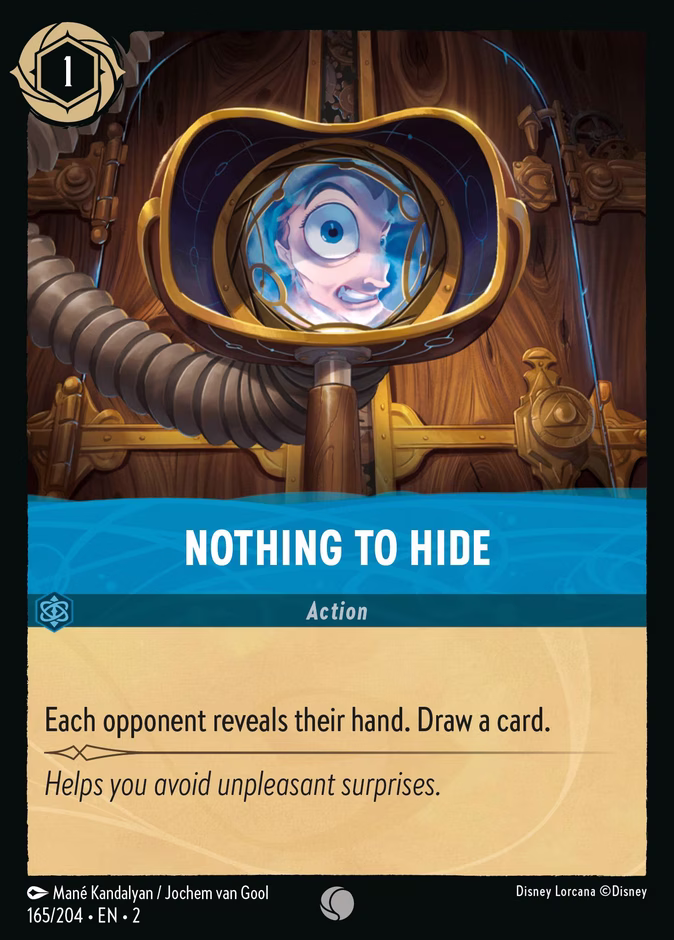 Nothing to Hide 2-165 Lorcana card